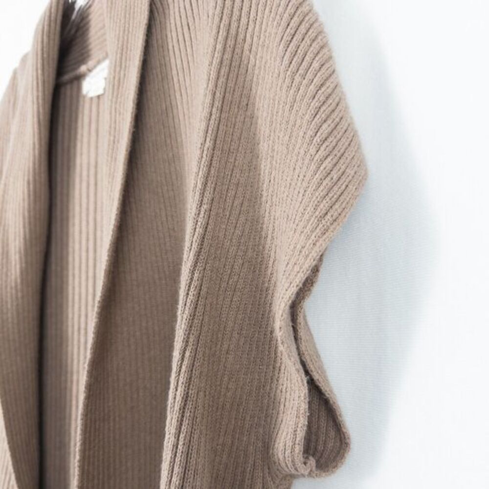Banana Republic Short Sleeve Ribbed Knit Cardigan Womens Small Brown Lagenlook‎ - Picture 6 of 14